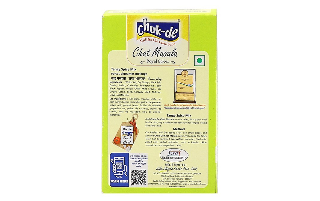 Chuk-de Chat Masala    Box  100 grams